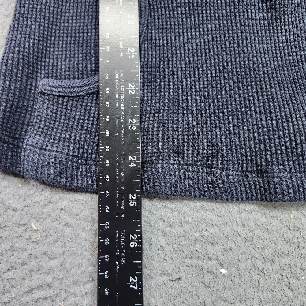 Y2K Sledge Shirt Womens Small Blue Hooded Thermal 1/2 Zip Long Sleeve Graphic - Picture 5 of 9